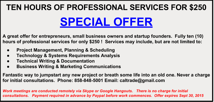 Professional Services Offer